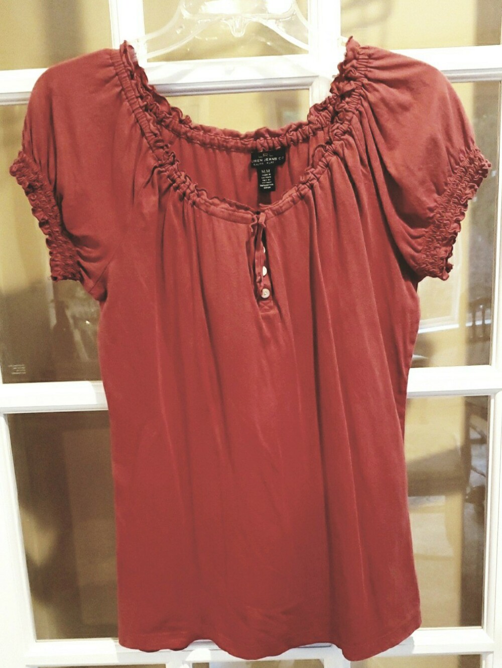 Ralph Lauren- Rust Hue- Sporty Casual Short-sleeve  Tee Size: M
